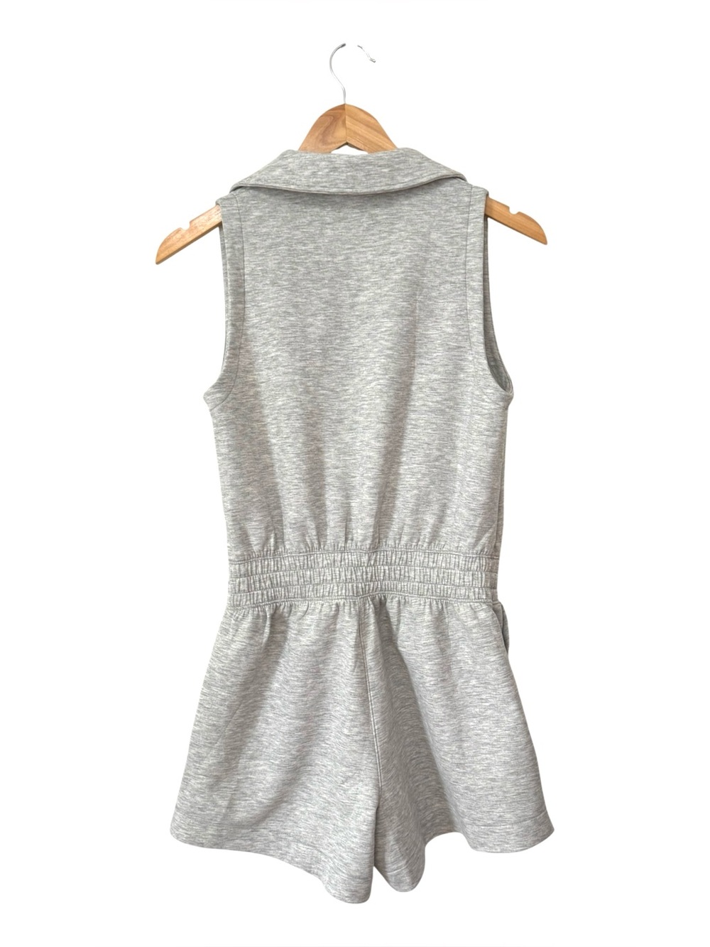 ABERCROMBIE | YPB neoKNIT Polo Romper in Heather Grey, Size Small - Picture 5 of 11